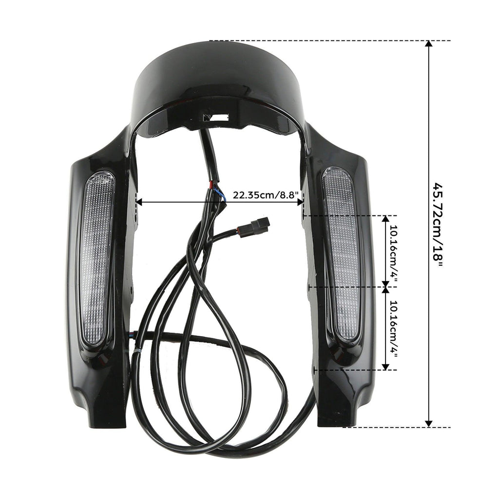 TCMT Rear Fender Extension Fascia LED Light Fit For Harley Touring '09-'13 - TCMT