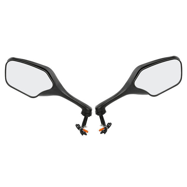 Winglets Wind Wing Rearview Side Mirrors W/ White LED Lights For Honda CBR1000RR