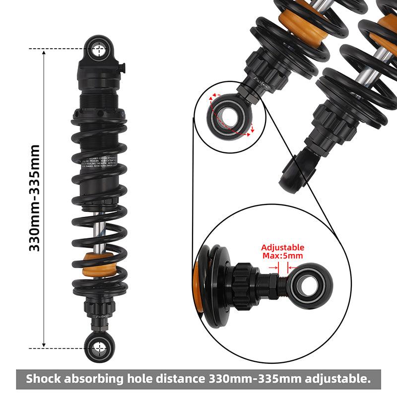 TCMT Remote Reservoir Rear Suspensions Shock Without Trunk Fit For Harley Touring '14-'24 - TCMT