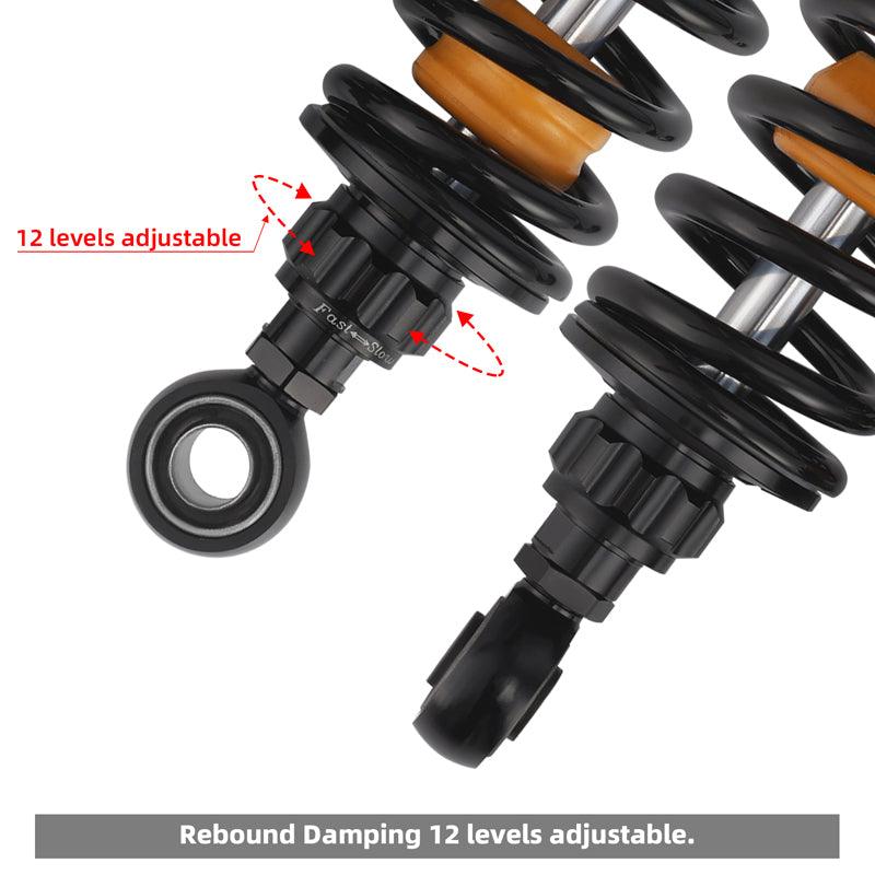 TCMT Remote Reservoir Rear Suspensions Shock Without Trunk Fit For Harley Touring '14-'24 - TCMT