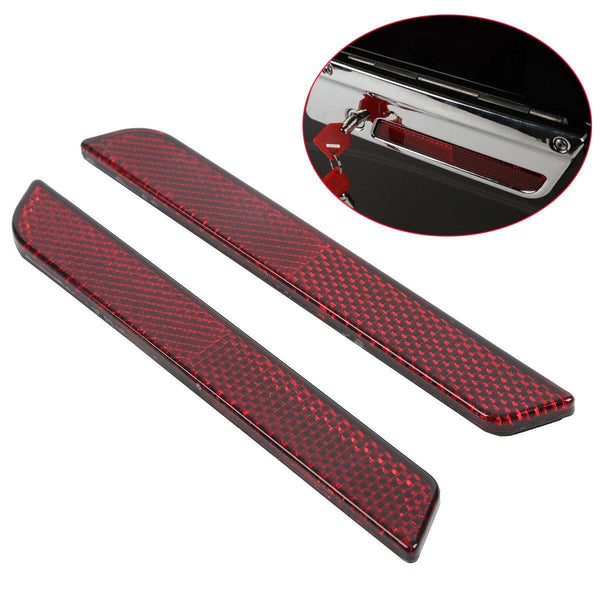 TCMT Saddlebag Latch Visibility Reflectors Fit For Harley Touring