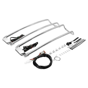 TCMT Saddlebag Lid Top Rail & LED Light Fit For Harley Touring '94-'13 - TCMT