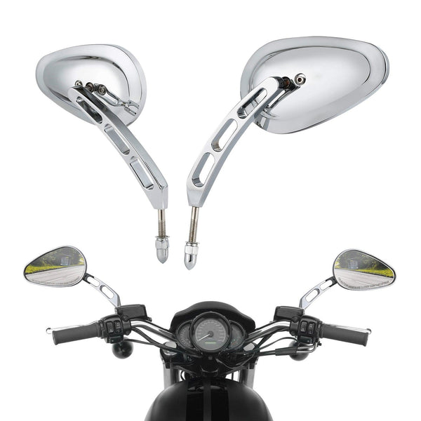 TCMT Universal 8mm Threaded Rear View Mirrors Fit For Harley Touring Road  Electra Glide Softail Dyna