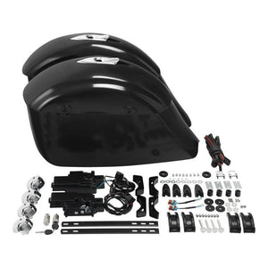 TCMT Unpainted Hard Saddlebags Electronic Latch Lid Fit For Indian - TCMT