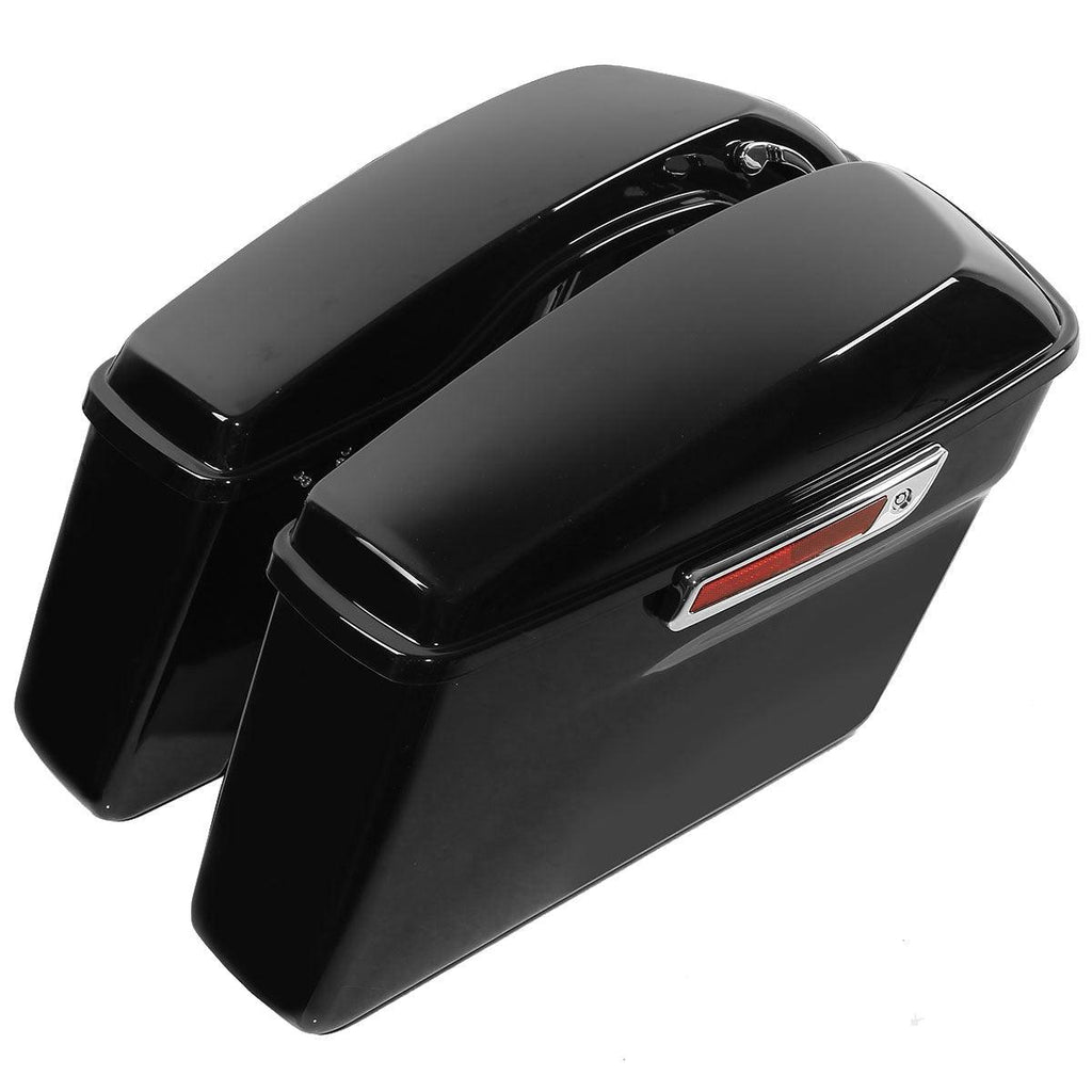 TCMT Vivid Black Hard Saddlebags Fit For Harley Touring '14-'24