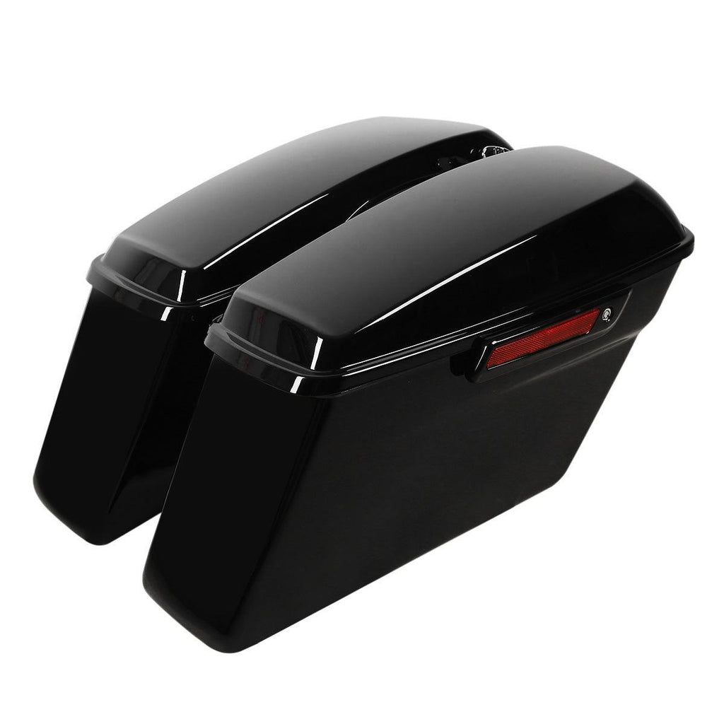 TCMT Vivid Black Hard Saddlebags Fit For Harley Touring '14-'24