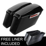 TCMT Vivid Black Hard Saddlebags Fit For Harley Touring '14-'24