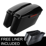 TCMT Vivid Black Hard Saddlebags Fit For Harley Touring '14-'24
