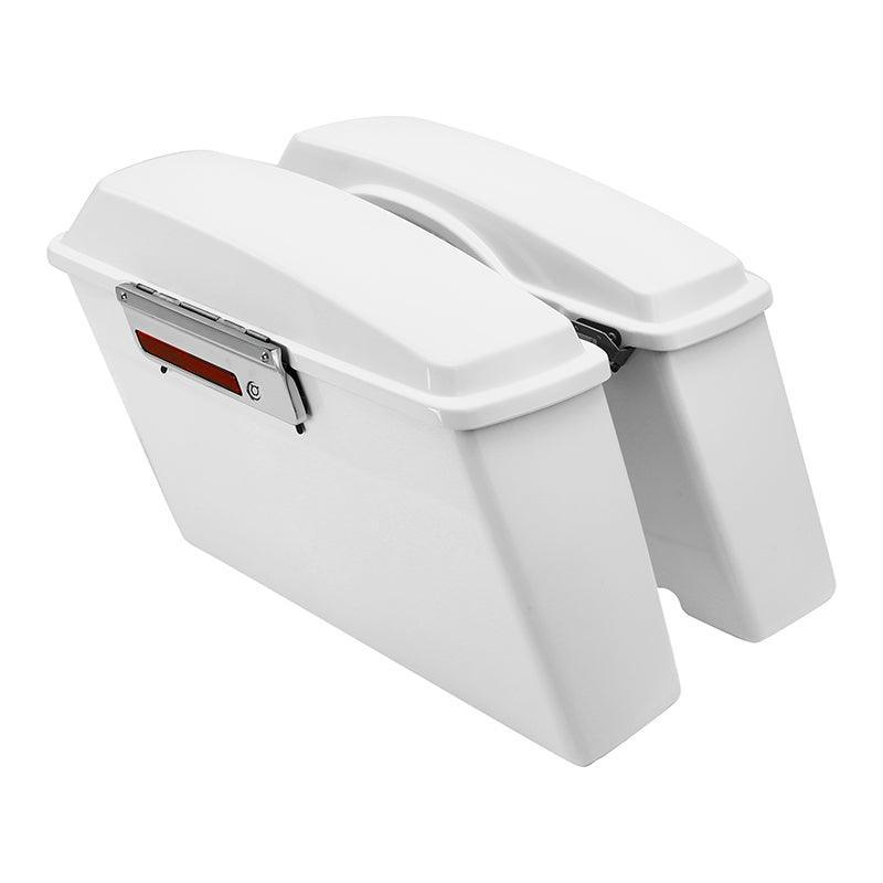 TCMT White Hard Saddlebags Fit For Harley Touring '94-'13