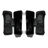 TCMT Vivid Black 5" Stretched Hard Saddlebags 6"x9" CVO Speaker Lids Fit For Harley Touring '93-'13