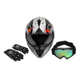 TCMT Red Firework Youth Kids DOT Motocross Off-Road Helmet