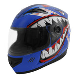 TCMT Blue Shark Youth Kids DOT Full Face Motorcycle Helmet