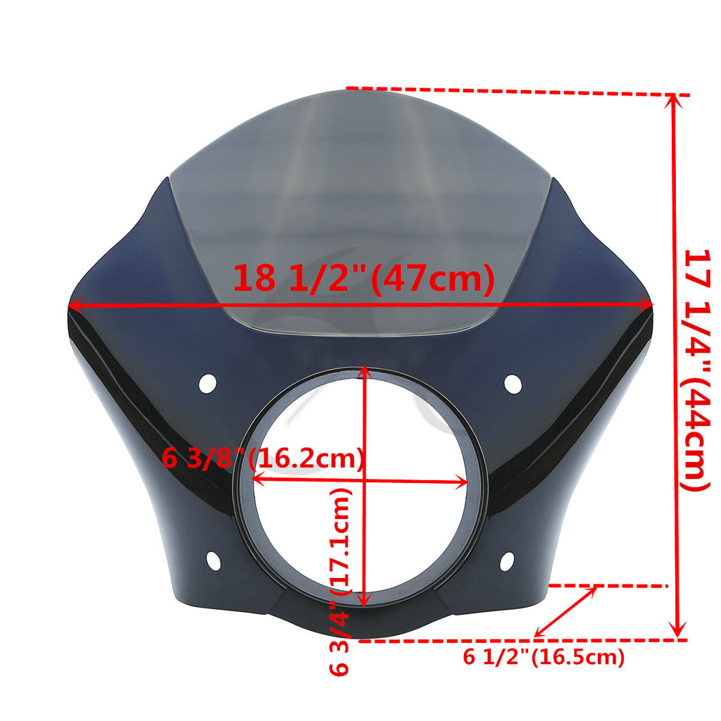 TCMT Headlight Fairing Mask Fits For Harley Sportster XL 883 '86-'14 FXD '06-'14