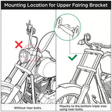 TCMT Front Headlight Fairing 15'' Windshield Fit For Harley Dyna '07–'17 Sportster '16-'19 - TCMT