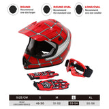 TCMT Red Spider Youth Kids DOT Motocross Off-Road Helmet