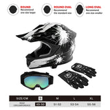 TCMT White Firework Youth Kids DOT Motocross Off-Road Helmet