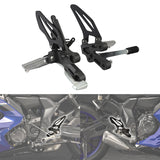 TCMT Front Driver FootPegs Rest Pedals Bracket Set Fit For YAMAHA YZF-R7 '22-'25