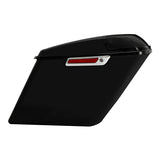 TCMT Vivid Black 5" Stretched Hard Saddlebags 5"x7" CVO Speaker Lids Fit For Harley Touring '14-'24