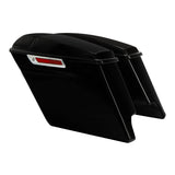 TCMT Vivid Black 5" Stretched Hard Saddlebags 5"x7" CVO Speaker Lids Fit For Harley Touring '14-'24