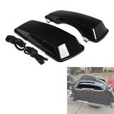 TCMT Vivid Black Saddlebag Lids Fit For Harley Touring '93-'13