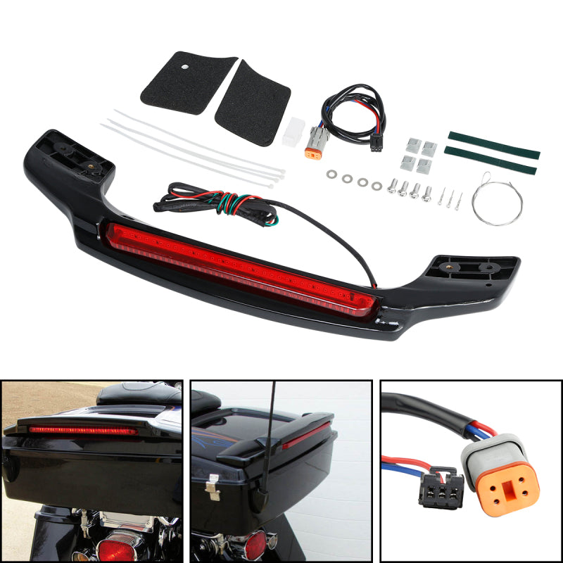TCMT LED Tail Light Spoiler Fit For Harley Touring '97-'13 Tour Pack