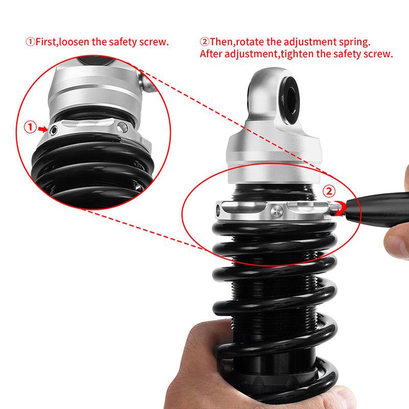 TCMT Remote Reservoir Rear Suspension Shocks Fit For Harley Touring '1
