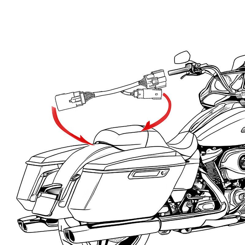 TCMT Trunk 12Pin to 6Pin Wire Harness Adapter Fit For Harley