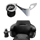 TCMT Rear Passenger Drink Cup Holder Fit For Harley Touring '14-'24 Tour Pack