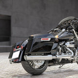 TCMT Vivid Black Hard Saddlebags 6"x9" Speaker Lids Fit For Harley Touring '14-'23.5