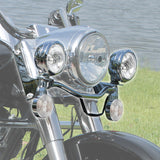 TCMT 4.5" LED Spot Passing Lights Turn Signals Bar Fit For Harley Road King '94-'22