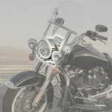TCMT 7" Chrome Round Headlight Nacelle Cover Fit For Harley Road King '14-'24