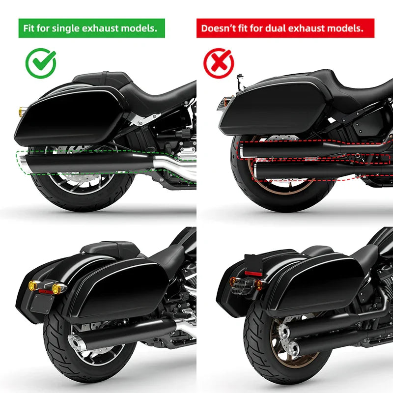 TCMT Saddlebags with Brackets Fit For Harley Sport Glide FLSB '18-'24