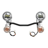 TCMT 4.5" LED Spot Passing Lights Turn Signals Bar Fit For Harley Road King '94-'22