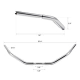 TCMT 3.5" Rise Fat HandleBar Fit For Harley Road King Sportster XL Dyna
