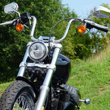 TCMT 12"-18'' Rise 1-1/4" Curve Ape Handlebar Chrome Fit For Harley Sportster Softail FLST FXST