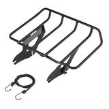 TCMT Vivid Black/Chrome Quick Release Rear Luggage Rack Fit For Harley Touring '14-'25
