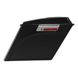 TCMT Vivid Black 5" Stretched Hard Saddlebags 6"x9" CVO Speaker Lids Fit For Harley Touring '93-'13