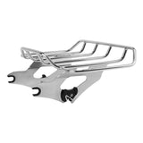 TCMT Vivid Black/Chrome Quick Release Rear Luggage Rack Fit For Harley Touring '14-'25
