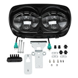 TCMT DOT Dual LED Headlight Assembly Projector Fit For Harley Road Glide '98-'13