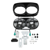 TCMT DOT Dual LED Headlight Assembly Projector Fit For Harley Road Glide '98-'13