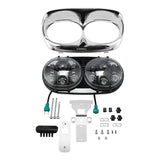 TCMT DOT Dual LED Headlight Assembly Projector Fit For Harley Road Glide '98-'13