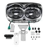 TCMT DOT Dual LED Headlight Assembly Projector Fit For Harley Road Glide '98-'13