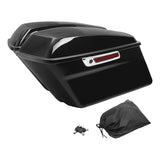 TCMT Vivid Black Hard Saddlebags 6"x9" Speaker Lids Fit For Harley Touring '14-'23.5