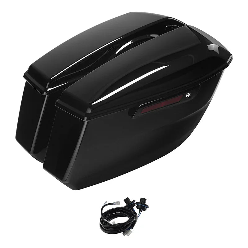 TCMT Vivid Black Hard Saddlebags Fit For Harley CVO Road Glide