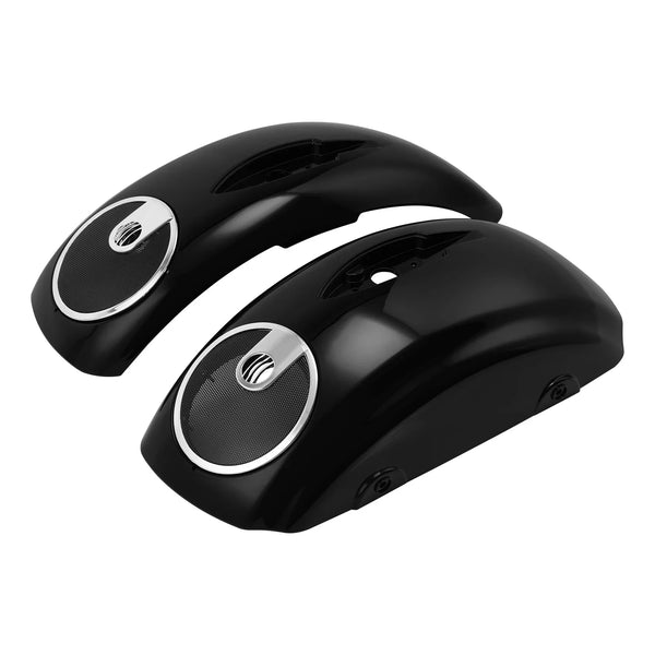 6.5" Saddlebag Speaker Lid Grills For Indian Chieftain & Roadmaster 2014-2018 - Chrome & Black