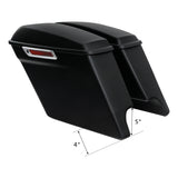 TCMT Matte Black 5" Stretched Hard Saddlebags Fit For Harley Touring '14-'24