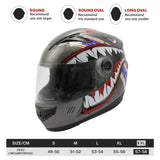 TCMT Gray Shark Youth Kids DOT Full Face Motorcycle Helmet
