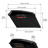 TCMT Vivid Black Hard Saddlebags 6"x9" Speaker Lids Fit For Harley Touring '93-'13 - TCMTMOTOR