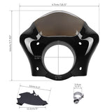 TCMT Gauntlet Headlight Fairing Windscreen Fit For Harley Sportster XL 883 1200 Iron - TCMT