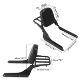 TCMT Rear Backrest Sissy Bar Luggage Rack Fit For Honda Shadow Spirit 750 '07-'14